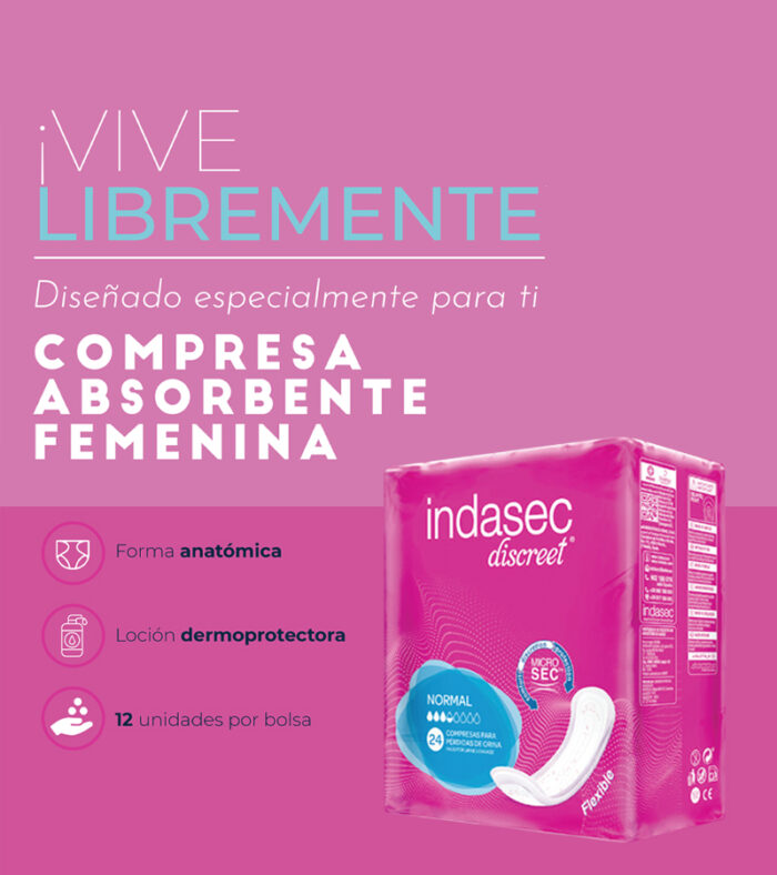 Indasec Discreet | Compresa Femenina - Imagen 2